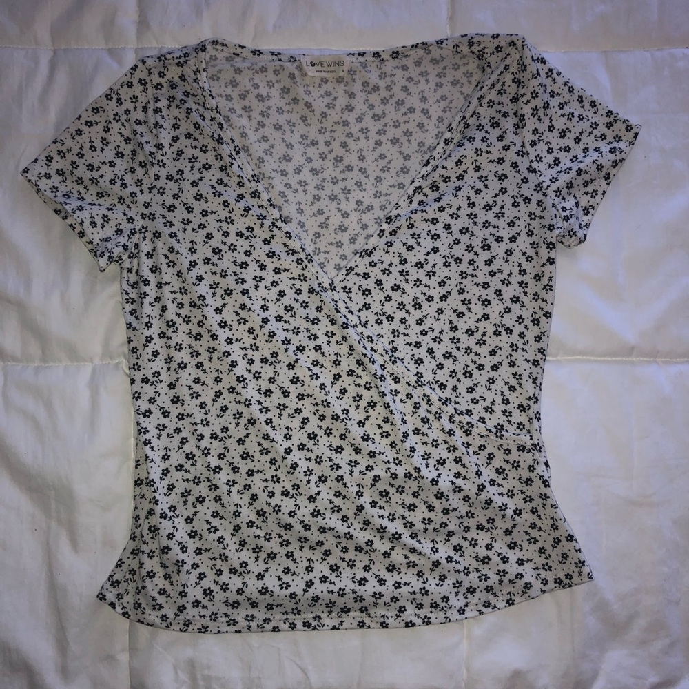 Floral v-neck shirt